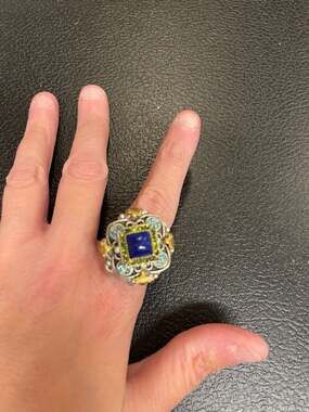 Nicky Butler RAJ Collection Sterling Silver Ornate Lapis Lazuli and Multi-Gemsto